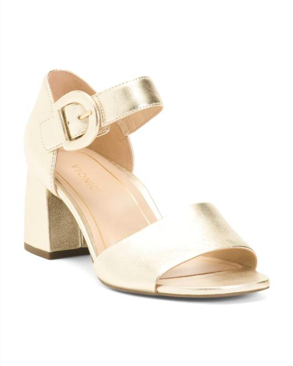 NEW VIONIC women's chardonnay sandal - wide in gold